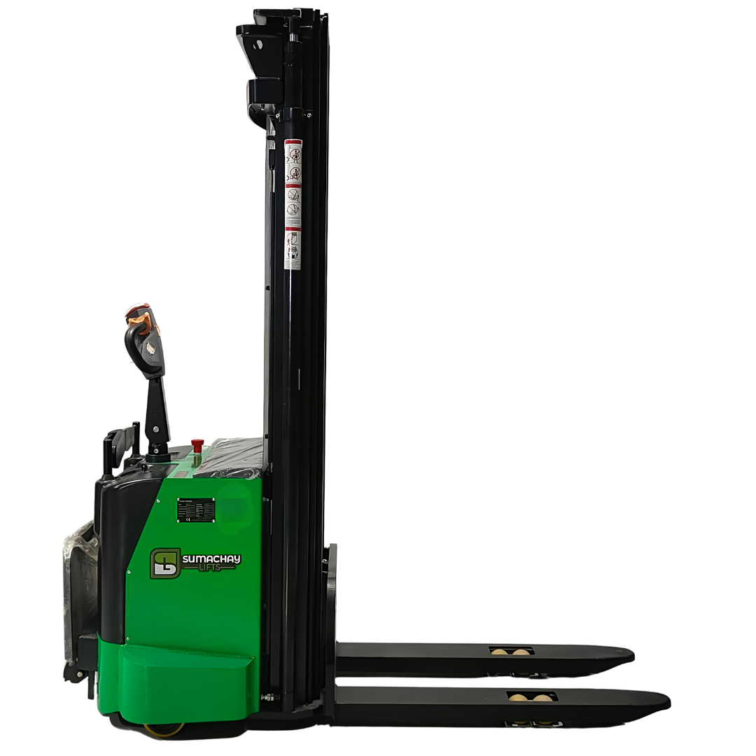 SST1655R Ride-On Electric Stacker – 1600 kg | 5.5m Lift Height Sumachay Lifts