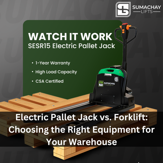 Electric Pallet Jack vs. Forklift: Choosing the Right Equipment for Your Warehouse