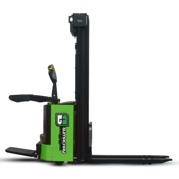SST1645R Ride-On Electric Stacker – 1600 kg | 4.5m Lift Height Sumachay Lifts