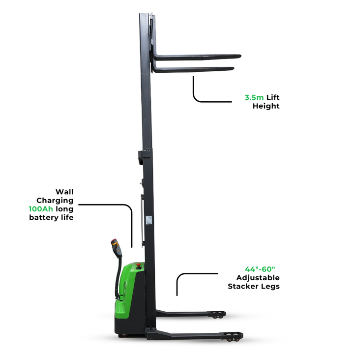 SST15 Electric Pallet Stacker - 1500kg Capacity, 3.5m Lifting Height Sumachay Lifts